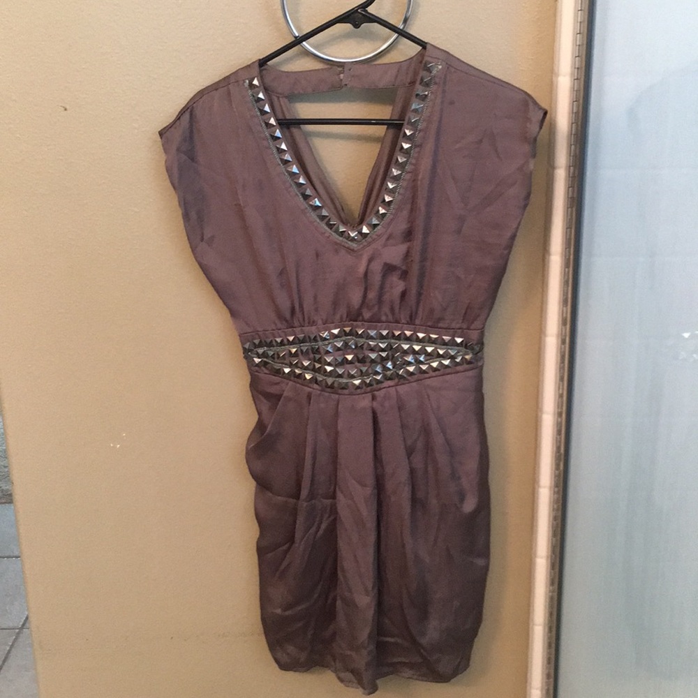 Brown Dress with Sequin
